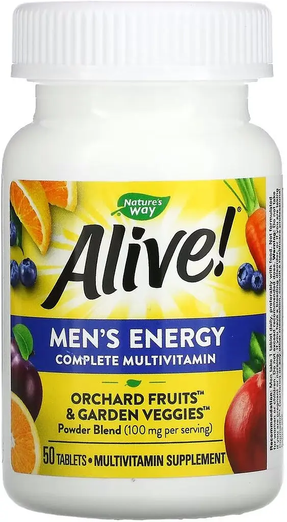 Комплекс для здоровья мужчин Nature's Way Alive! Men's Energy, 50 таблеток - фото 3