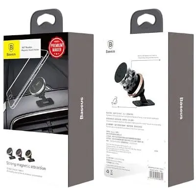 Автомобільний тримач Baseus Car Holder Magnetic Small Ears Suction Bracket Black SUER-C01 - фото 3