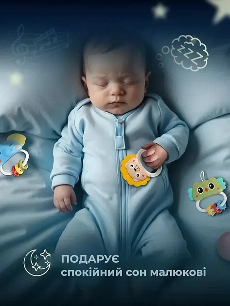 Дитячий мобіль на ліжечко карусель музична для немовлят з таймером проектором з пультом подарунок wtoys колискові мелодії рожевий  - фото 7