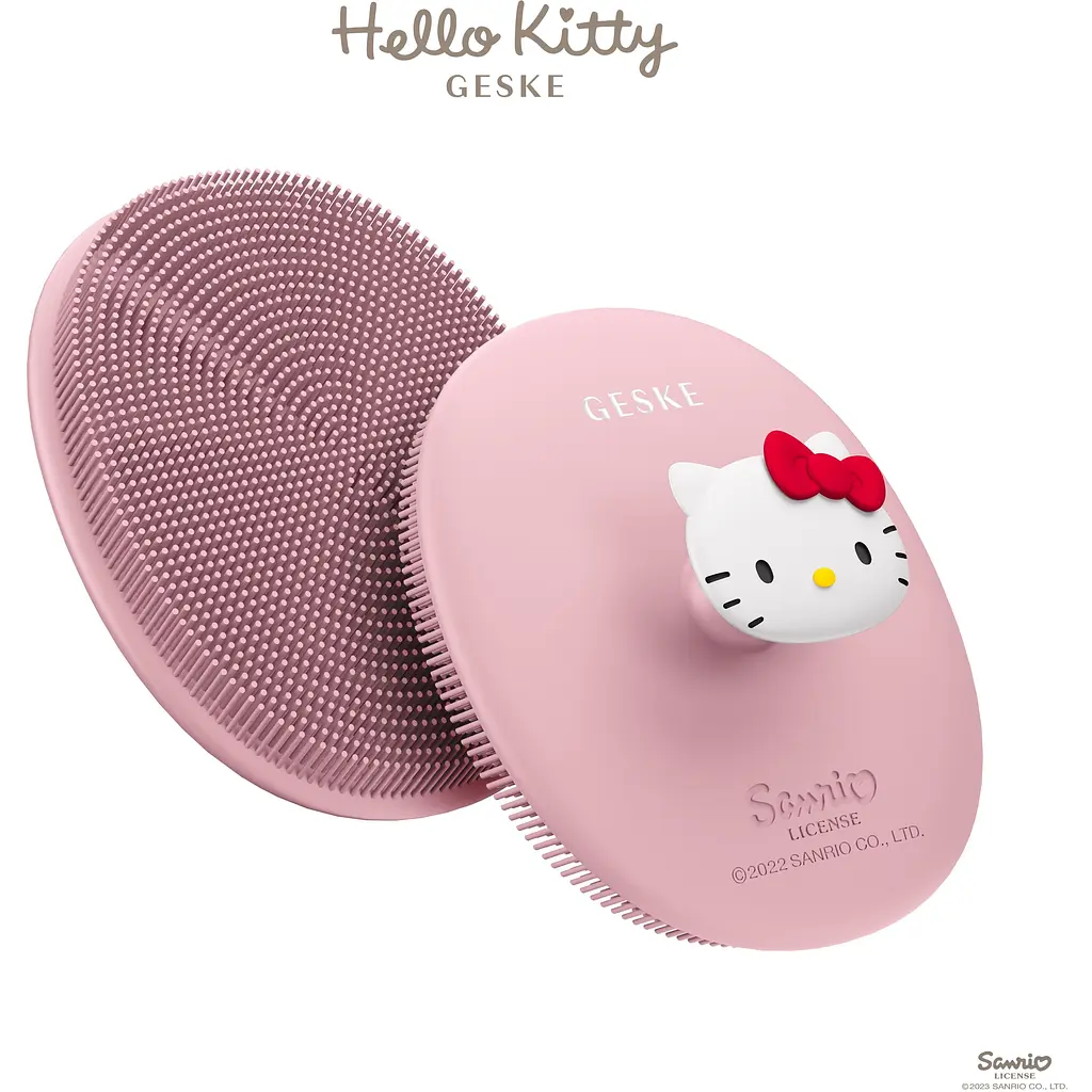 Щітка для обличчя GESKE Facial Brush З в 1 by Hello Kitty з тримачем рожева - фото 3