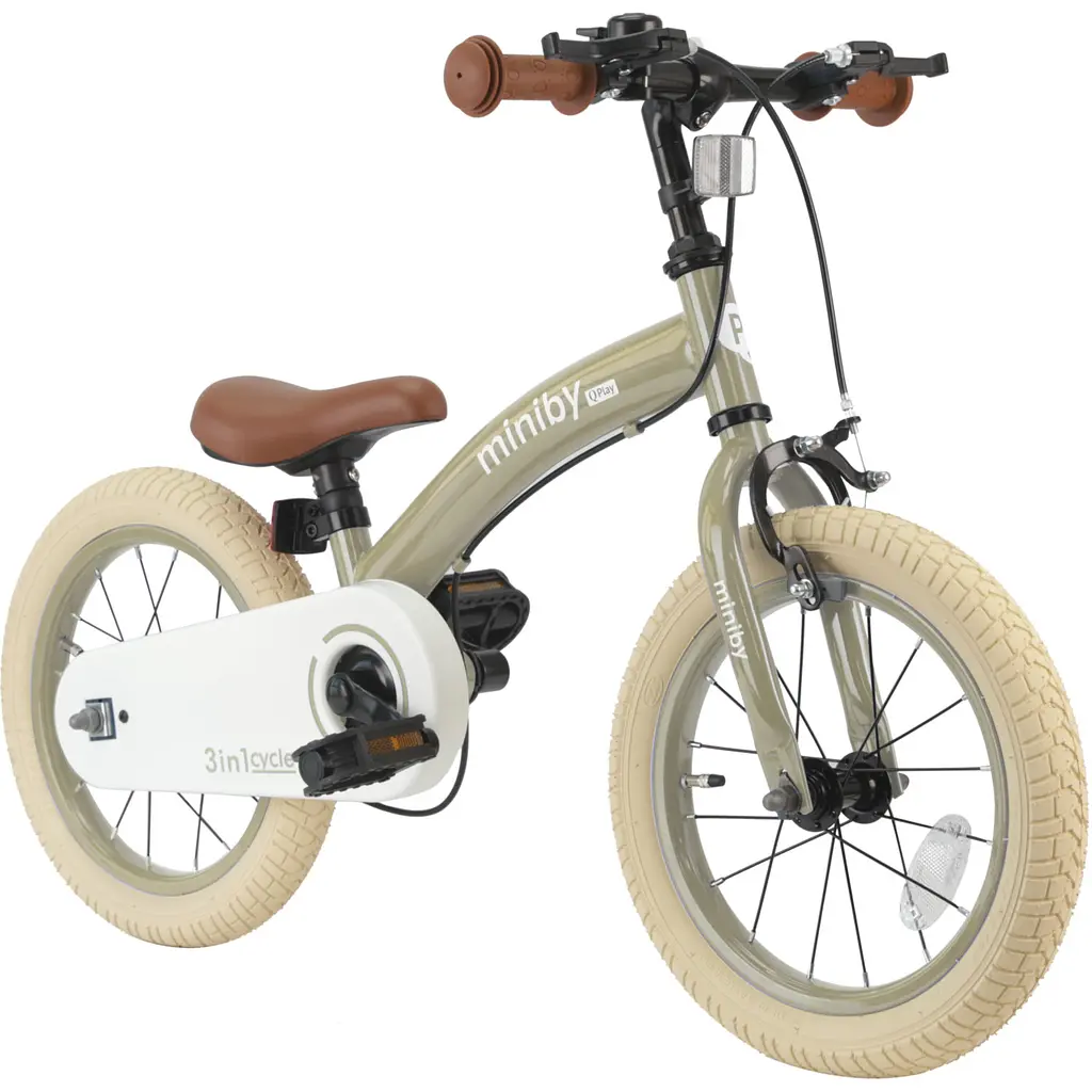 Велосипед-біговел Qplay Miniby 3в1 14" Grey-Green (CB01MiniBy14GreyGreen) - фото 2