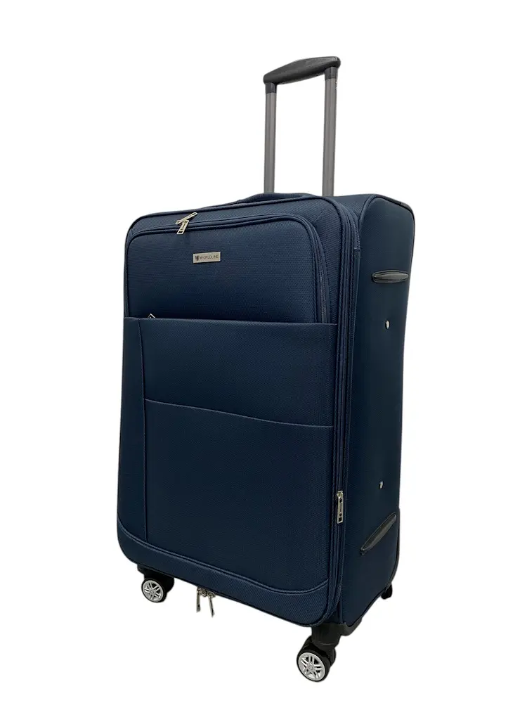 Валіза велика Worldline Airtex 620 L поліестер Темно-синій - фото 7