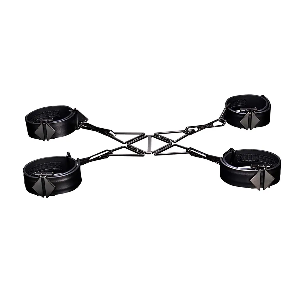 Набір фіксаторів для рук та ніг LOCKINK Hogtie Set, чорний, ремені з натуральної шкіри - фото 7