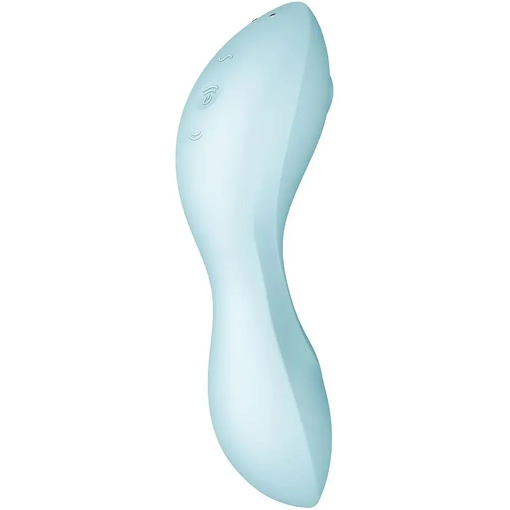 Вакуумный смарт-стимулятор с вибрацией Satisfyer Curvy Trinity 5+ Голубой - фото 6