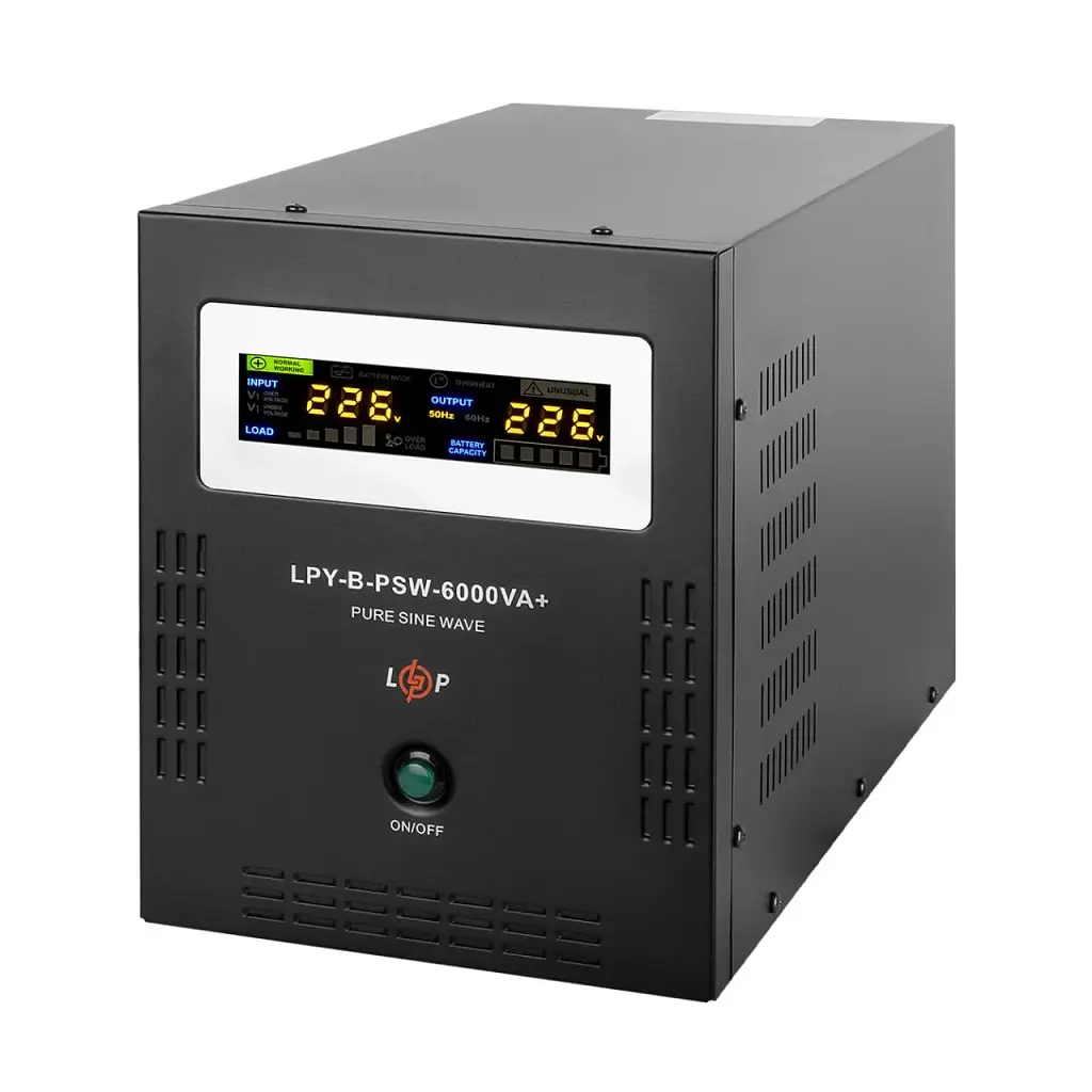 ДБЖ LogicPower LPY-B-PSW-6000VA/4200Вт 48В з правильною синусоїдою, 10/20А - фото 2