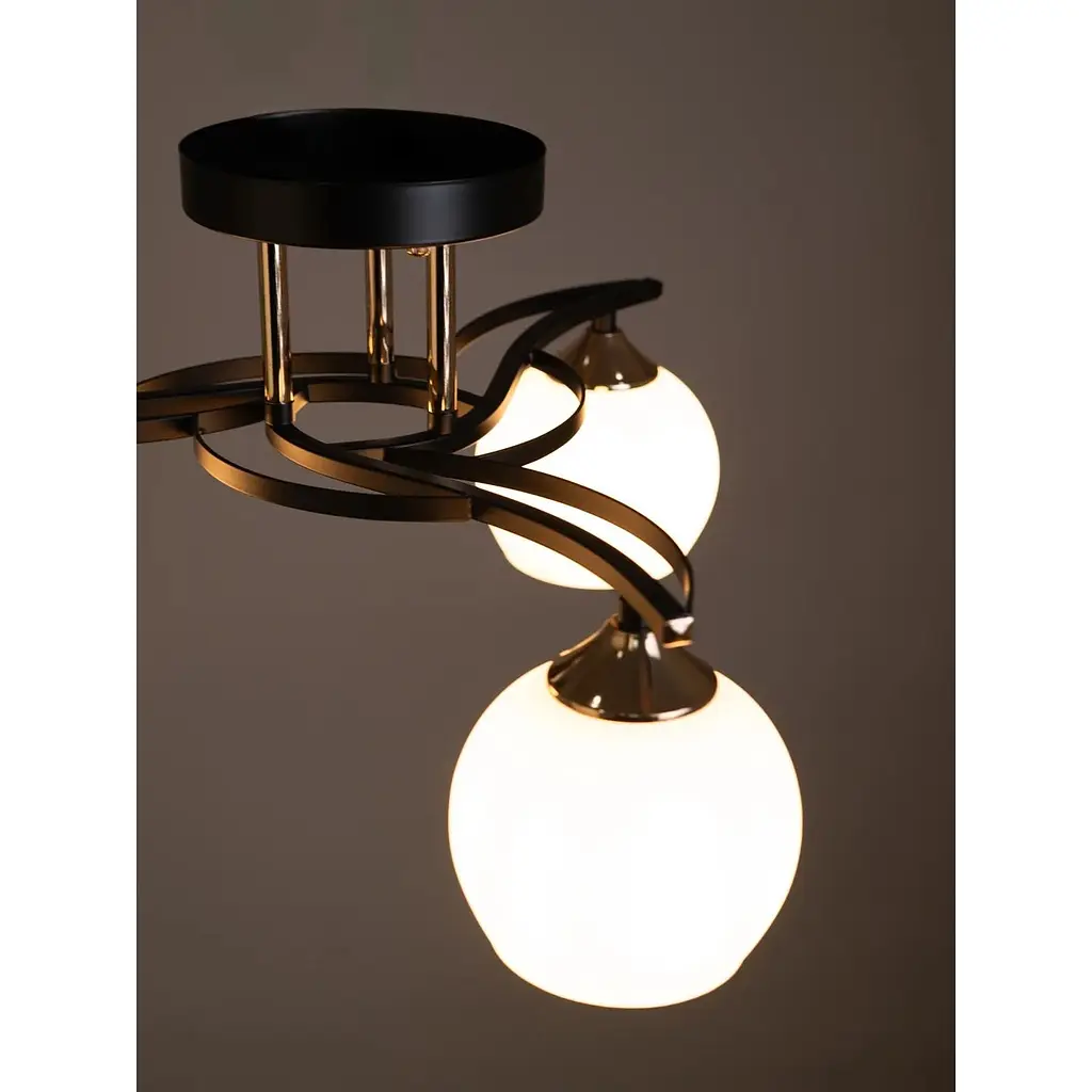 Люстра Brille LK-738C/3 E27 BK+CH - фото 2