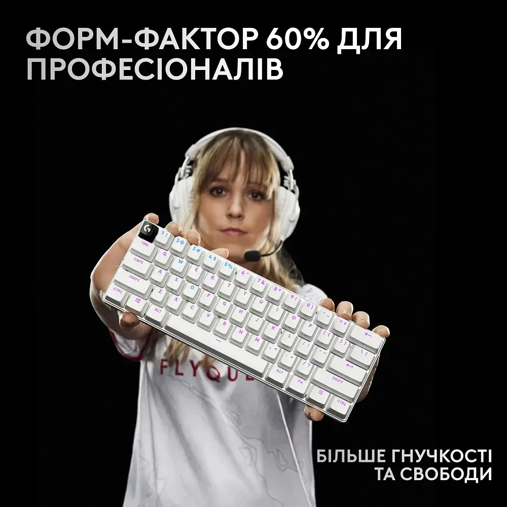 Клавиатура Logitech G Pro X 60 LightSpeed White (920-011930) [107470] - фото 5