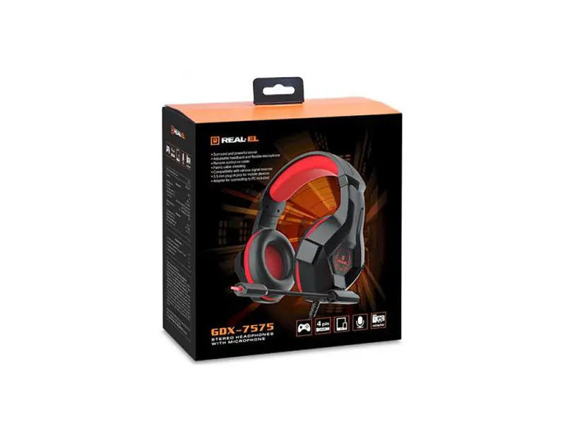 Гарнітура REAL-EL GDX-7575 Black/Red - фото 6