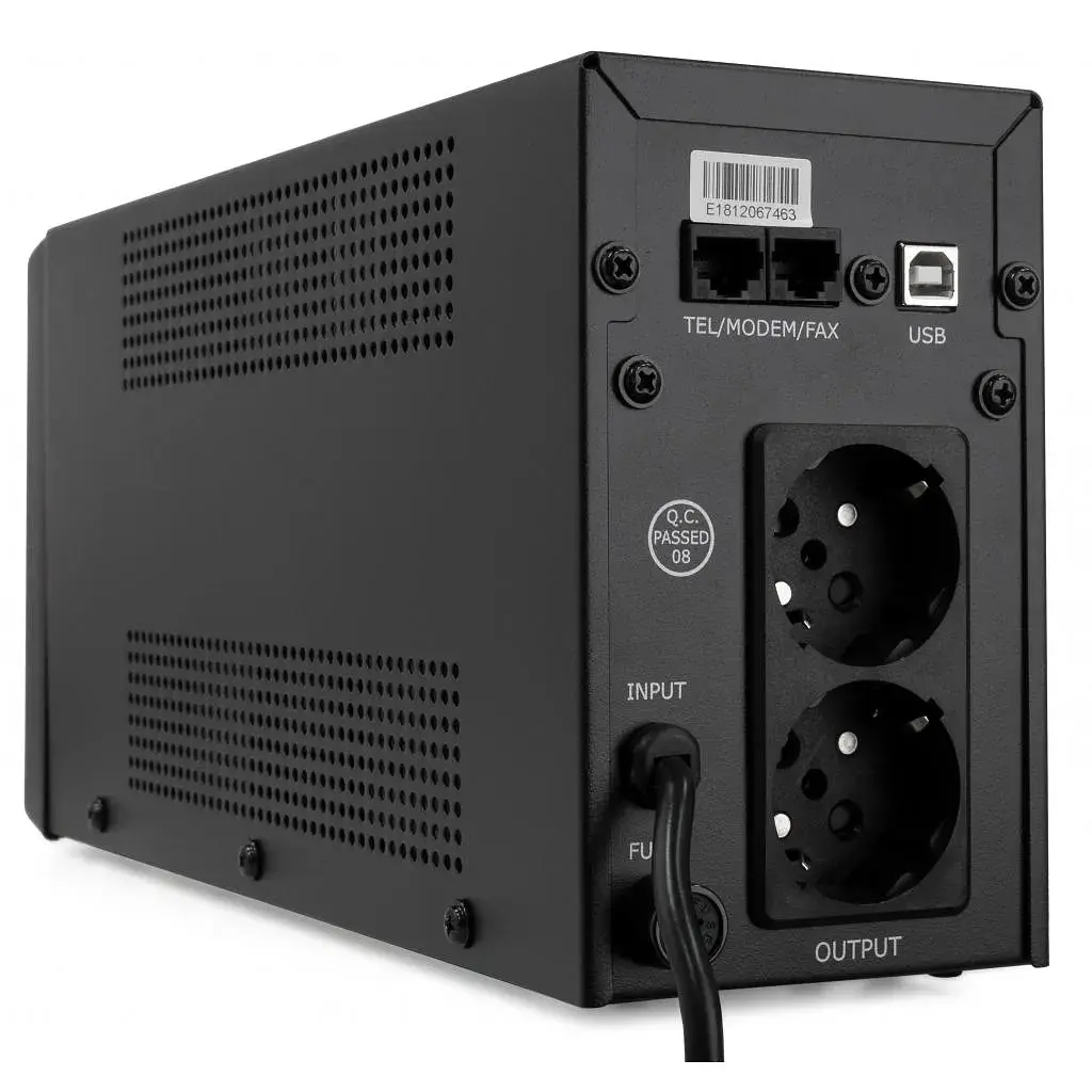Пристрій безперебійного живлення Vinga LCD 600VA metal case with USB (VPC-600MU) - фото 5