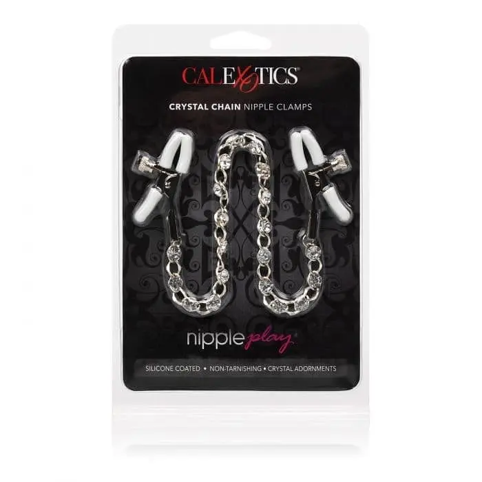 Затискачі для сосків CalExotic Crystal Chain Nipple Clamps - фото 2