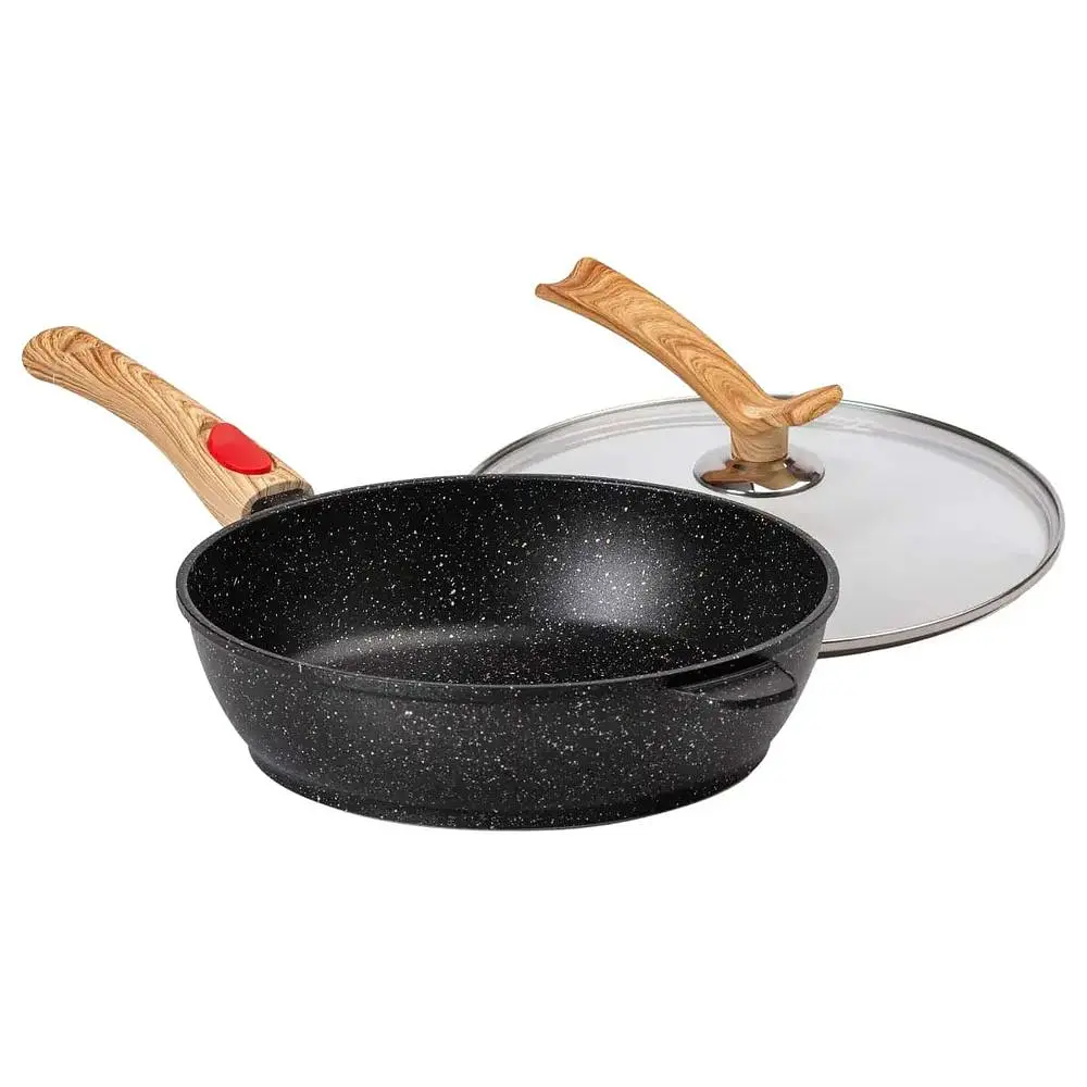 Сковорода універсальна MGC алюмінієва 28 см зі знімною ручкою, чорний MGC HP-4-465B - фото 5