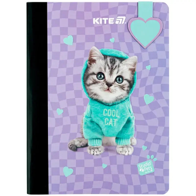 Блокнот Kite Studio Pets з магнітною закладкою А5, 60 аркушів, клітинка (SP25-192)
