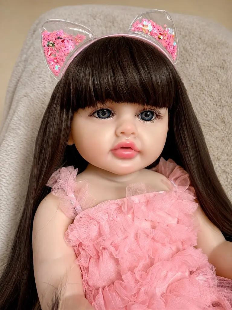 Реалістична Кукла Реборн 55 см повністю вінілова Doll Reborn Baby К0100212 - фото 2