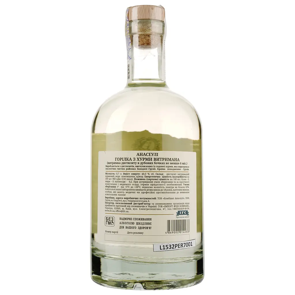 Водка Anaseuli из хурмы 40% 0.7 л - фото 2