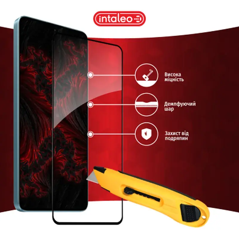 Скло захисне Intaleo Full Glue Xiaomi Redmi Note 13 Pro Plus 5G Black (1283126583933) - фото 5