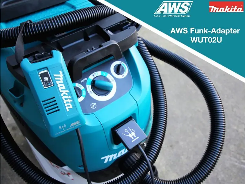 Адаптер Makita WUT02Z для підключення мережевих будівельних пилососів до акумуляторних інструментів Makita з технологією AWS (199773-1) - фото 5