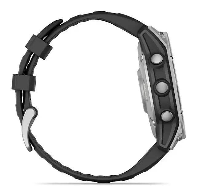 Смарт-годинник Garmin Fenix E 47mm AMOLED Stainless Steel with Black Silicone Band (010-03025-02) - фото 5