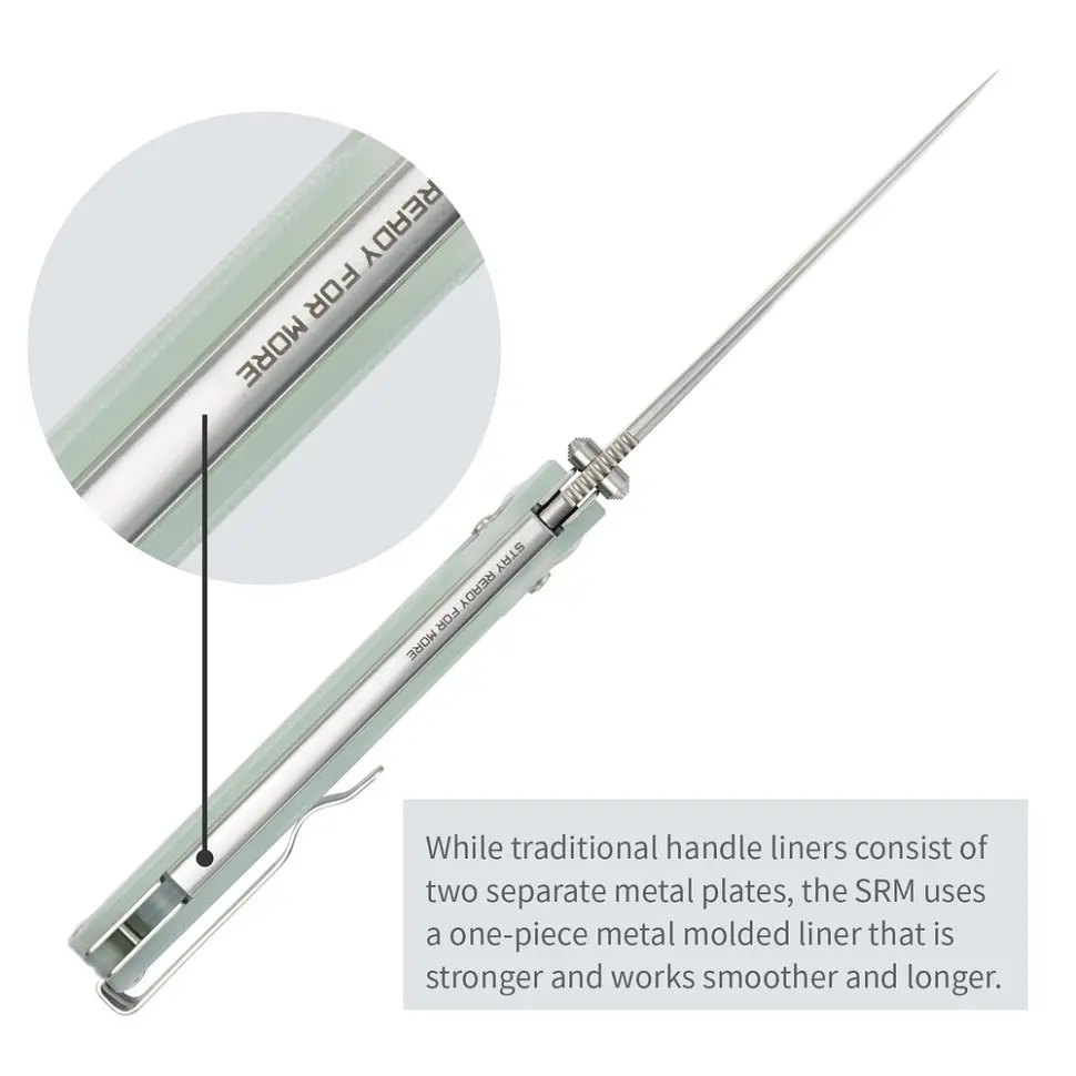 Ніж складаний SRM Terrier 258L-GC, напівпрозорий зелений - фото 10