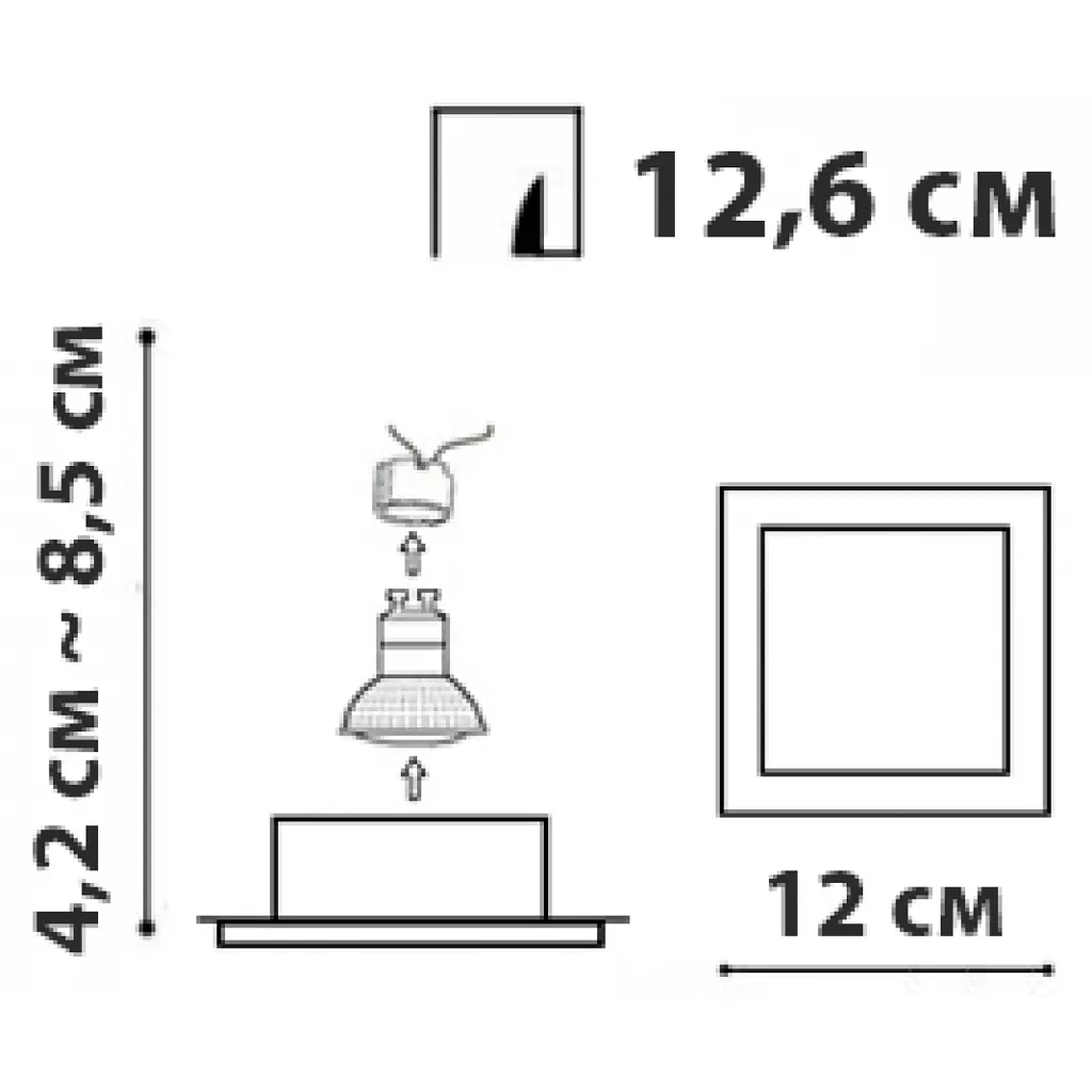 Точковий світильник Friendlylight Gypsum Recessed FL1096 - фото 3