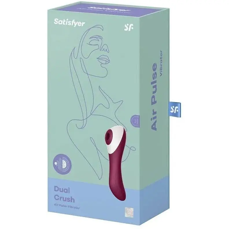 Вакуумный стимулятор с вибрацией Satisfyer Dual Crush Wine Red Wine Red - фото 4
