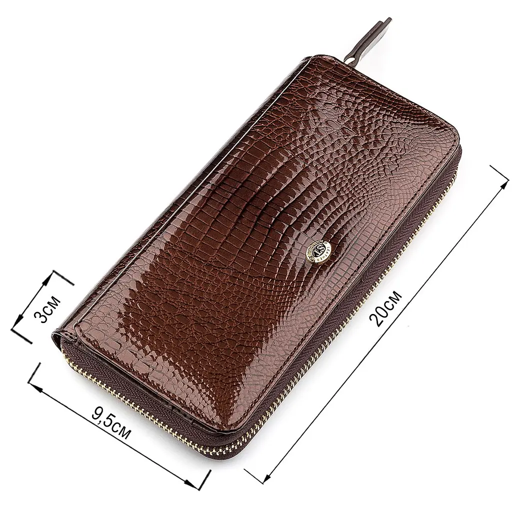 Гаманець жіночий ST Leather 18438 (S7001A) багатофункціональний коричневий - фото 7