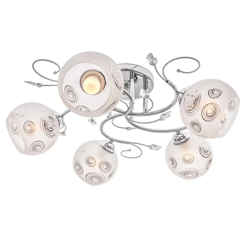 Люстра потолочная Brille в спальню E27 60W CH (LK-584C/5) - фото 6