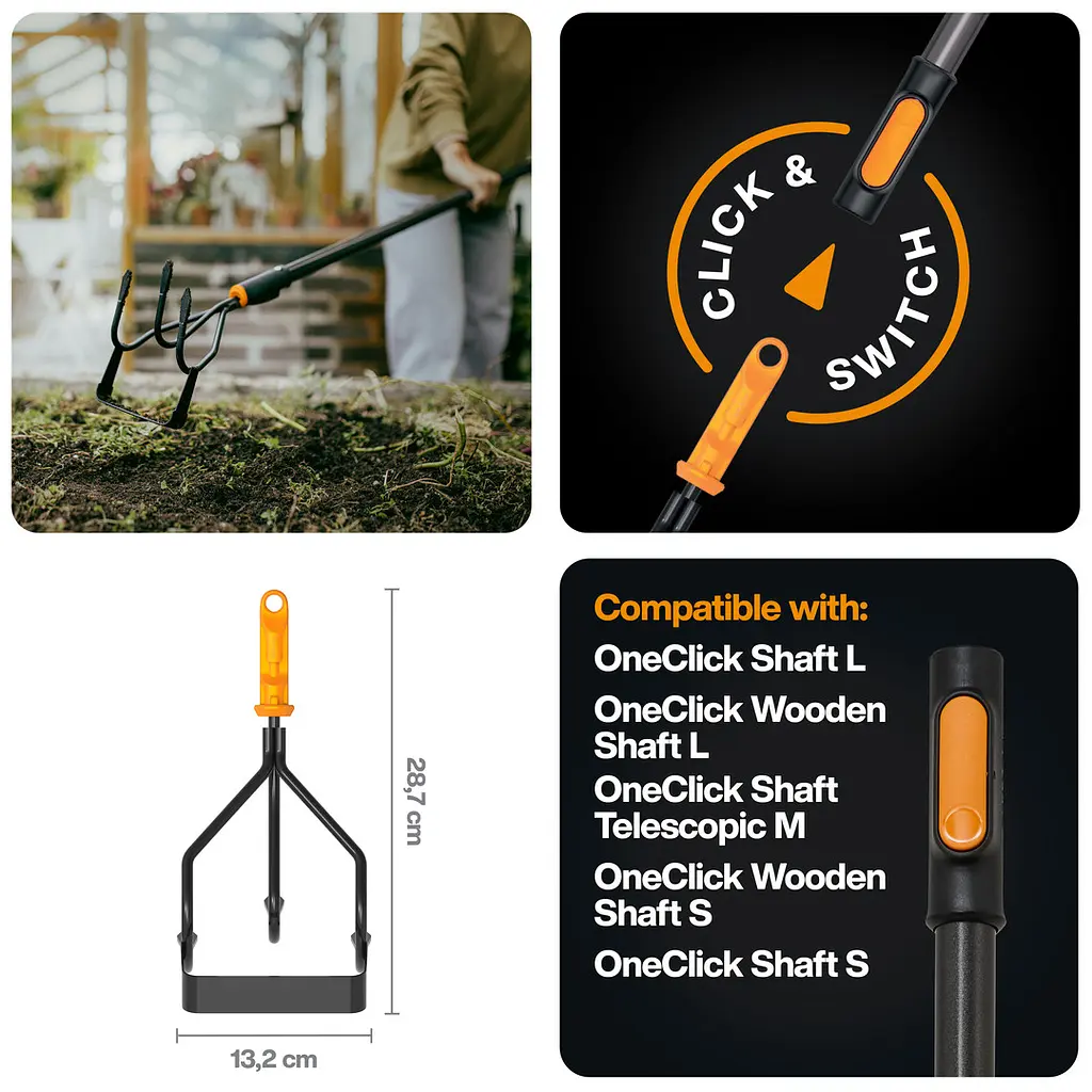 Насадка-культиватор-сапа Fiskars OneClick™ (1080685) - фото 2