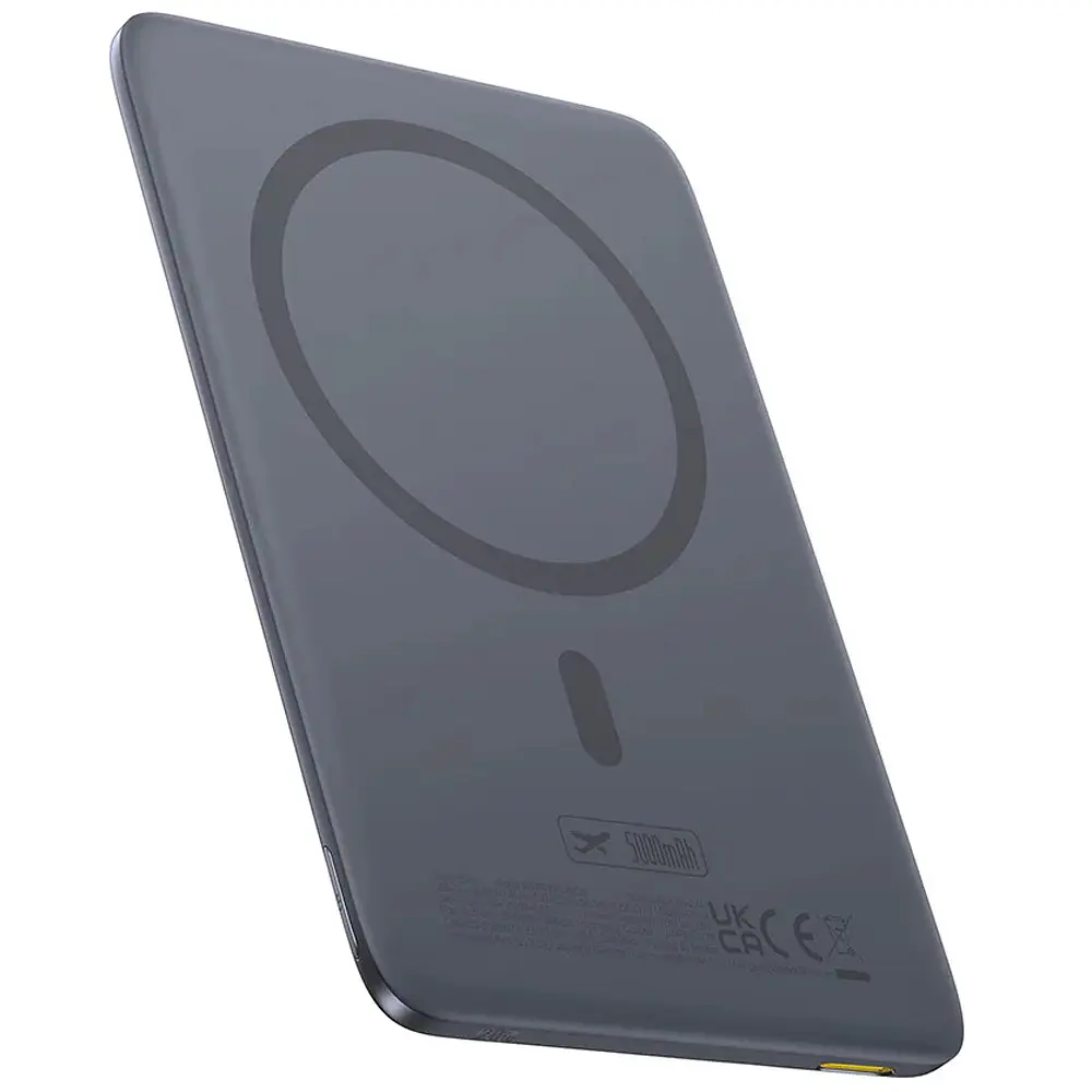 Зовнішній MagSafe акумулятор Baseus PicoGo AM41 Ultra-Slim Magnetic Power Bank 5000mAh 20W Grey - фото 2