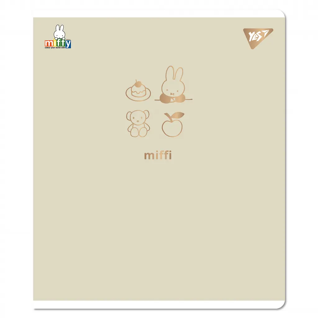Набір зошитів для записів А5 Yes Gold Miffy 12 аркушів в косу лінію 10 шт. (767499) - фото 2