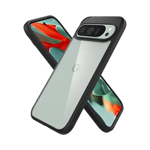 Прозрачный чехол Spigen Ultra Hybrid Matte Black для Pixel 9 Pro XL (ACS07724) - фото 4