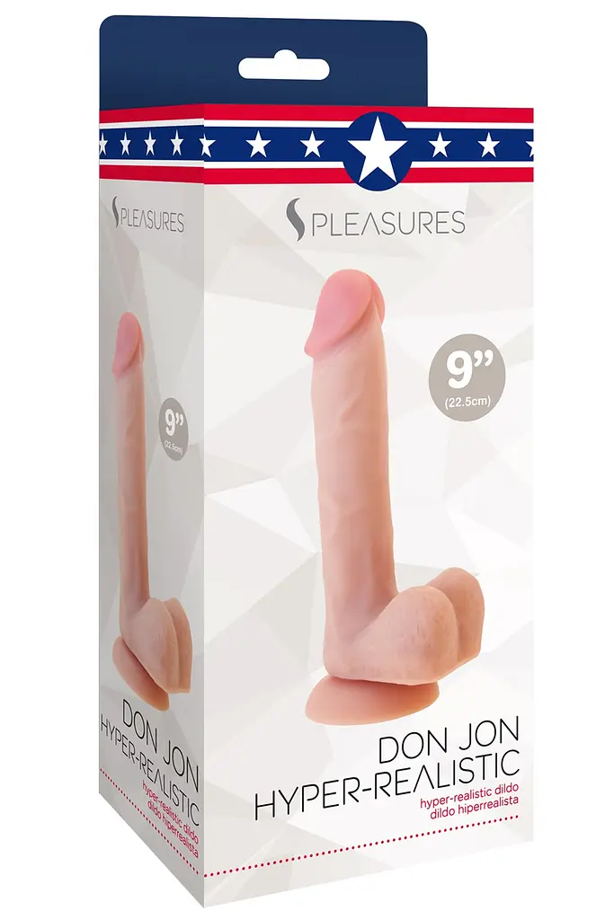 Фалоімітатор Pleasures Don Jon HiperRealistic 22.5 см тілесний - фото 3