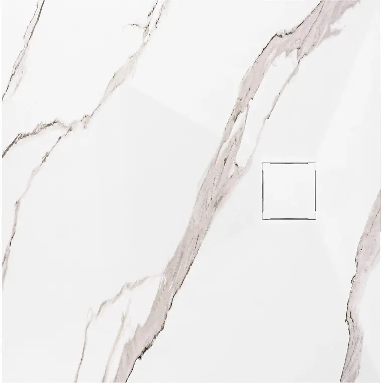 Душевой поддон Rea Magnum 90x90 carrara white REA-K7005, Мрамор - фото 2