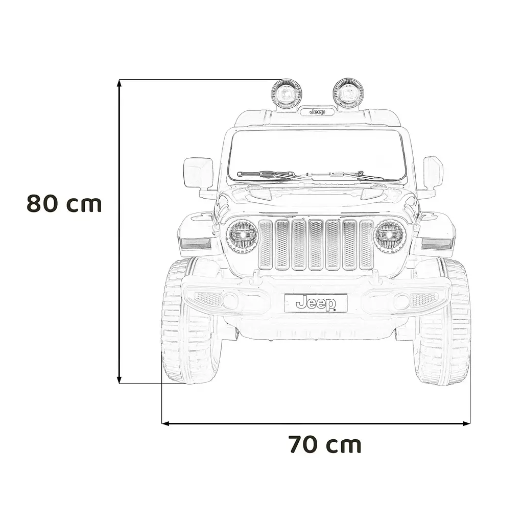 Електромобіль Ramiz Jeep Wrangler Rubicon 12 В,Black (PA.DK-JWR555.CZ) - фото 2