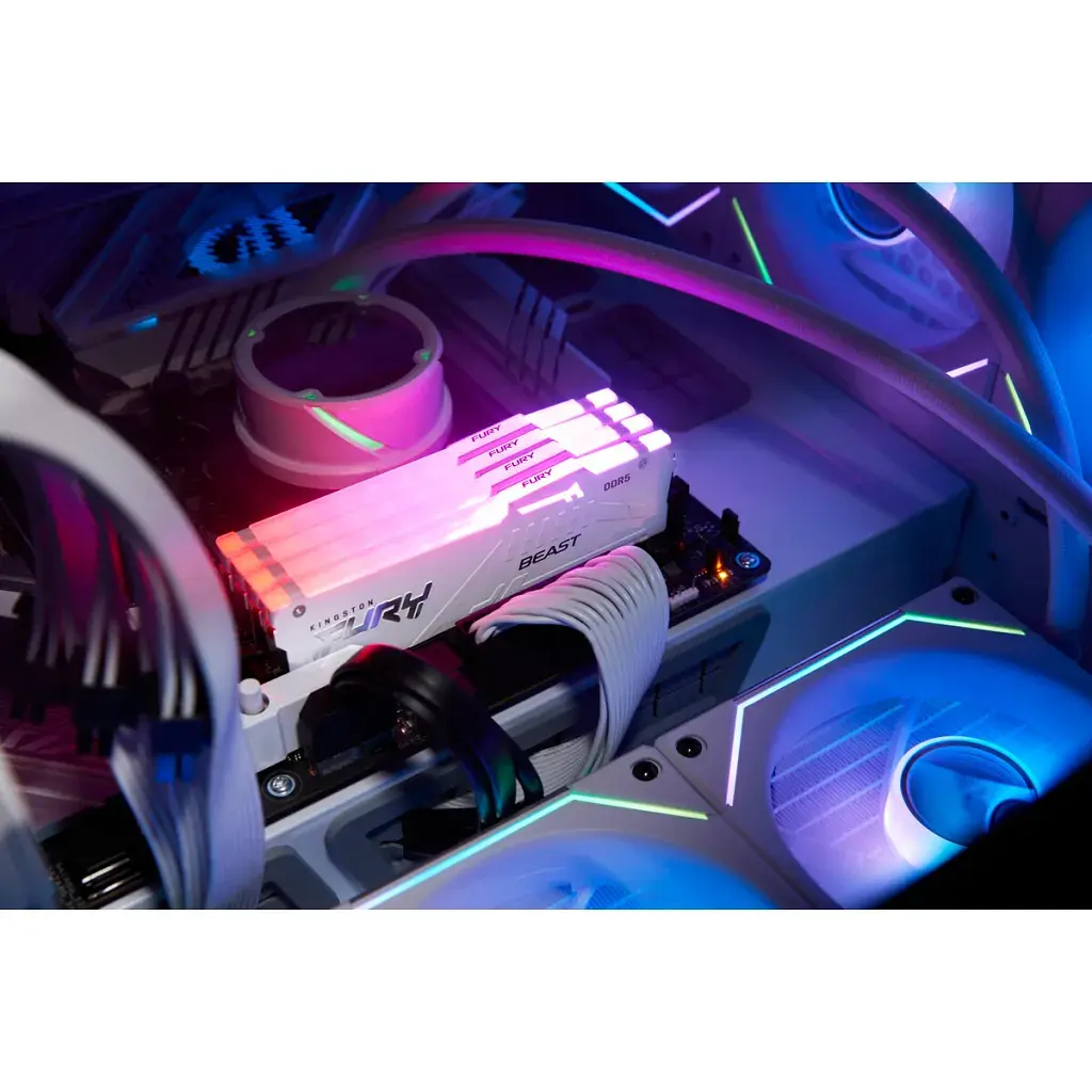 Модуль пам'яті для комп'ютера DDR5 32GB 6000 MHz Beast AM5 RGB White Kingston Fury (ex.HyperX) (KF560C36BWEA-32) - фото 7