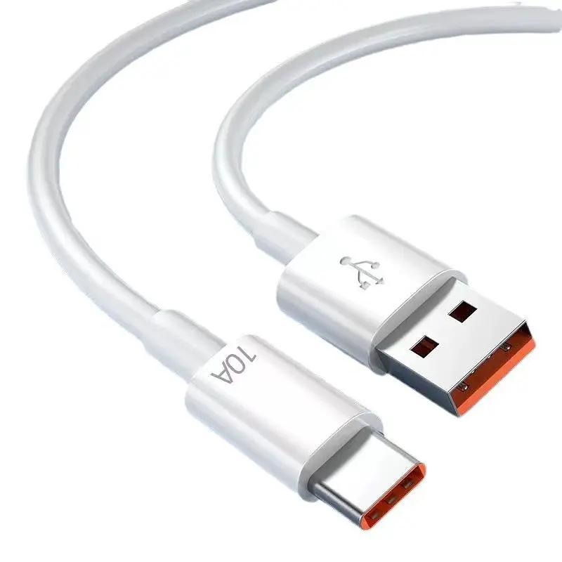 Кабель для швидкого заряджання та передачі даних Digital USB - Type-C 10A 2 м White - фото 2