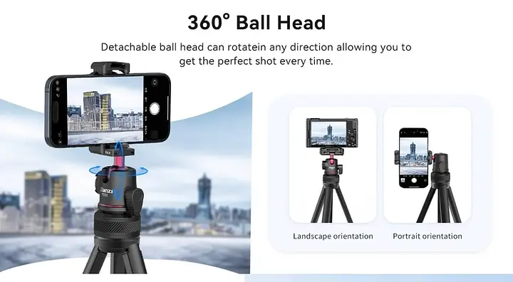 Штатив Ulanzi Vijim Vlog Portable Tripod UV-T089GBB1 TT51 Black - фото 9