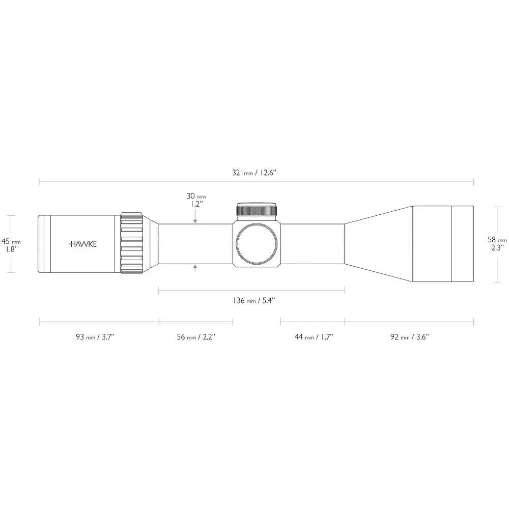 Приціл оптичний Hawke Vantage 30 WA 2.5-10х50 сітка L4A Dot з підсвічуванням - фото 3