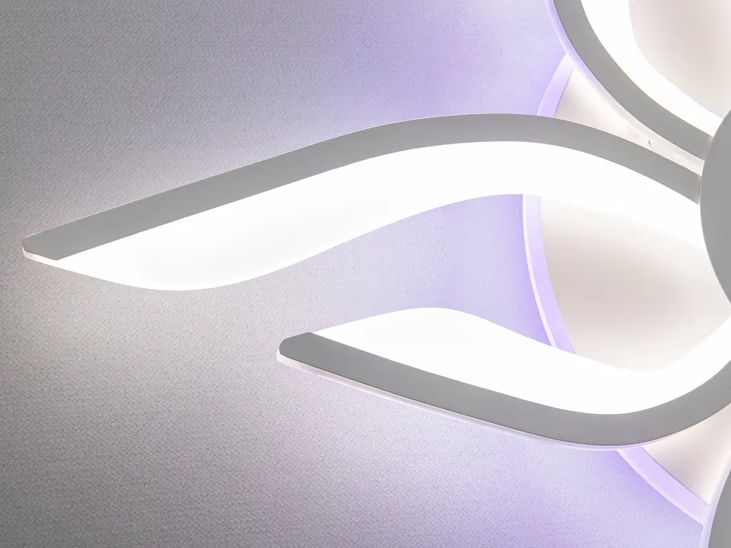 Стельовий світильник LED Diasha 2482/5+5WH, 82W, 3200K-6500K, білий метал, сучасний стиль, з пультом управління - фото 5