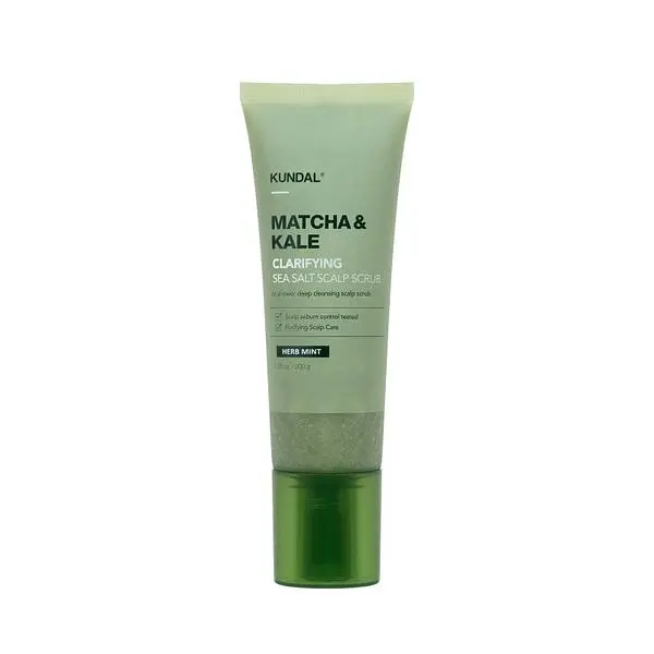Скраб для шкіри голови 200 мл Kundal Matcha & Kale Clarifying Sea Salt Scalp Scrub Herb Mint - фото 2