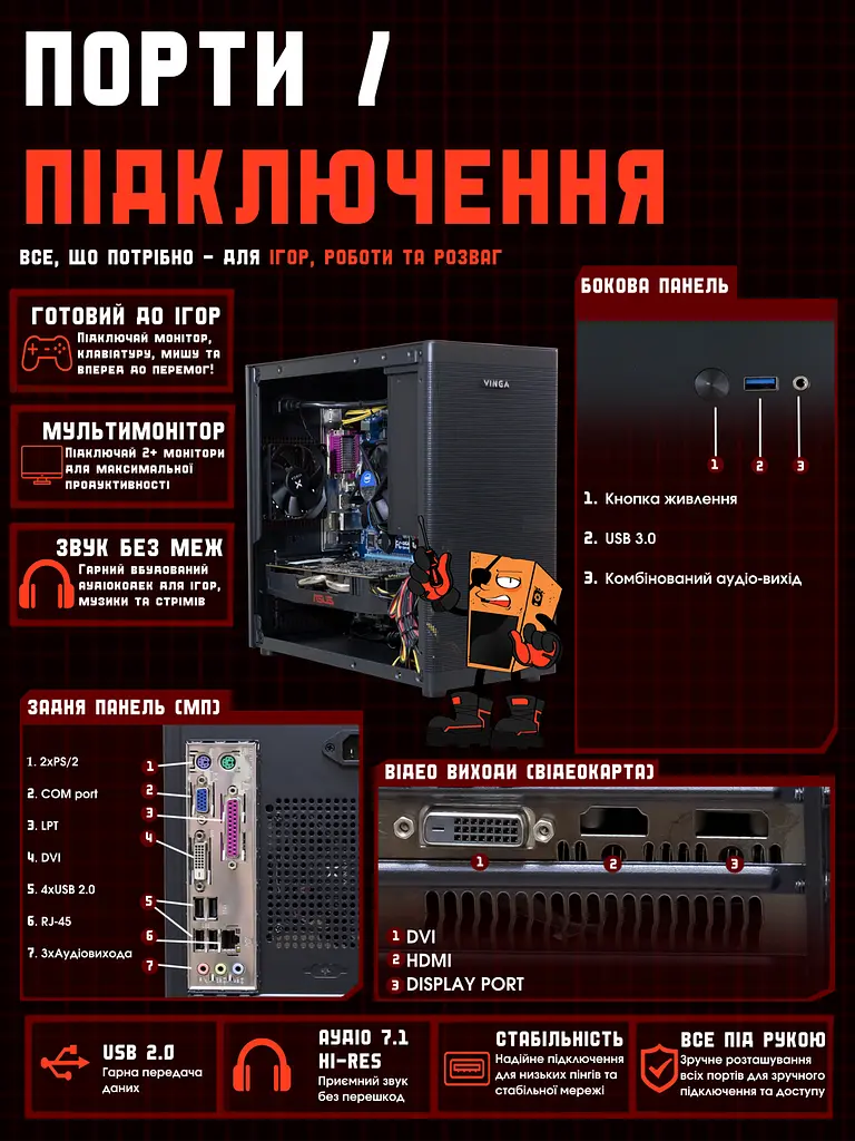 Ігровий ПК Tera Pure BL-S (RX 470 DVI / Core i5 / RAM 16GB / SSD 256GB) - фото 10