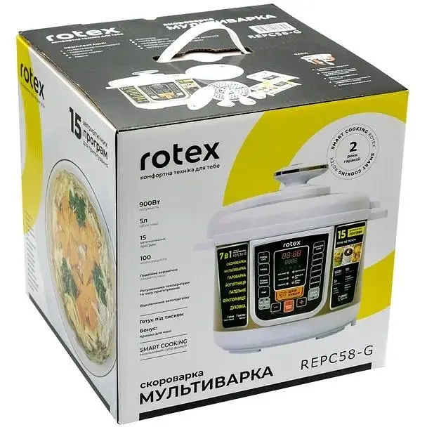 Мультиварка-скороварка Rotex REPC58-G - фото 6