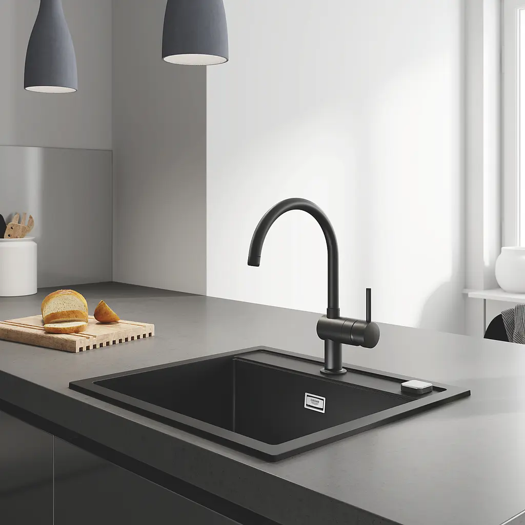 Кухонна мийка Grohe K700 із композиту 31651AP0, Чорний матовий - фото 3