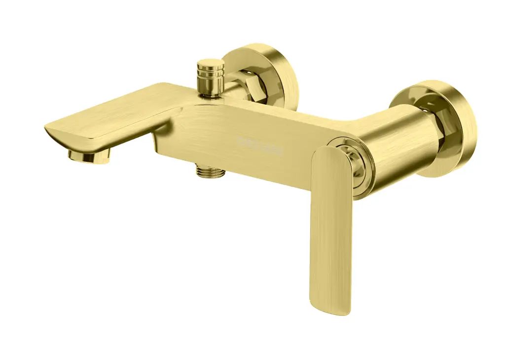 Змішувач для ванни Kohlman Experience brushed gold настінний KPL-QW110EGDB, Золотий - фото 4