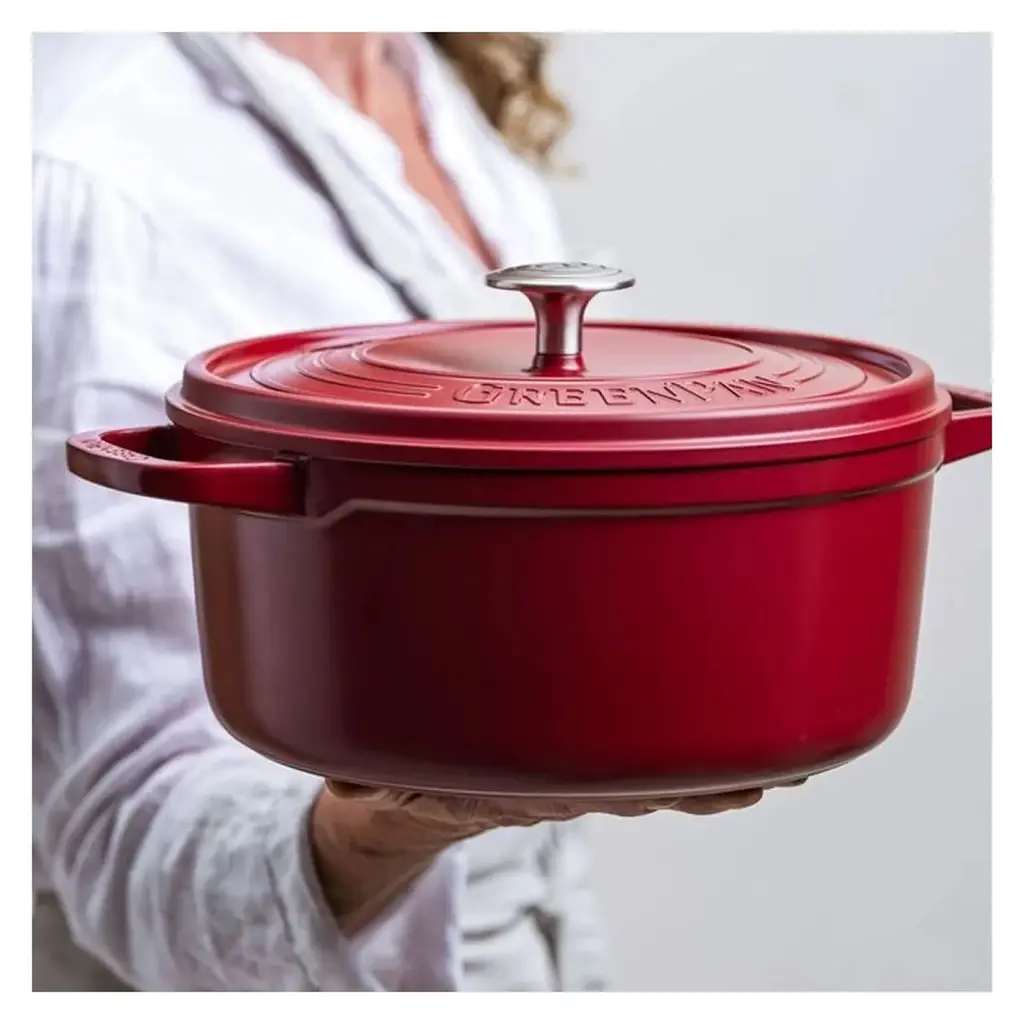 Каструля з кришкою GreenPan Featherweights 22 см 3,3 л з керамічним покриттям червоний (CC005432-001) - фото 3