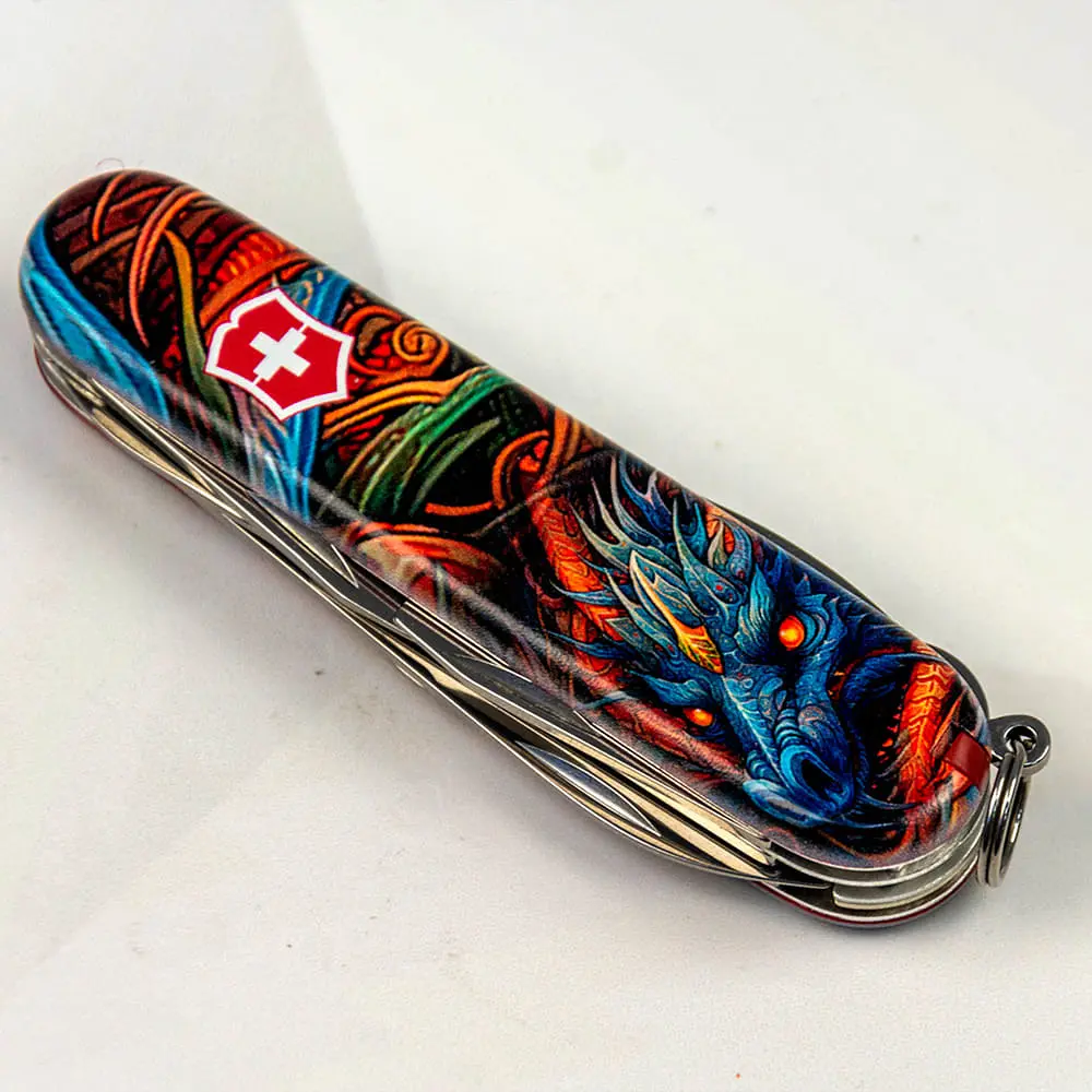 Ніж Victorinox Climber Zodiac 91мм 14функ Сапфіровий дракон - фото 2
