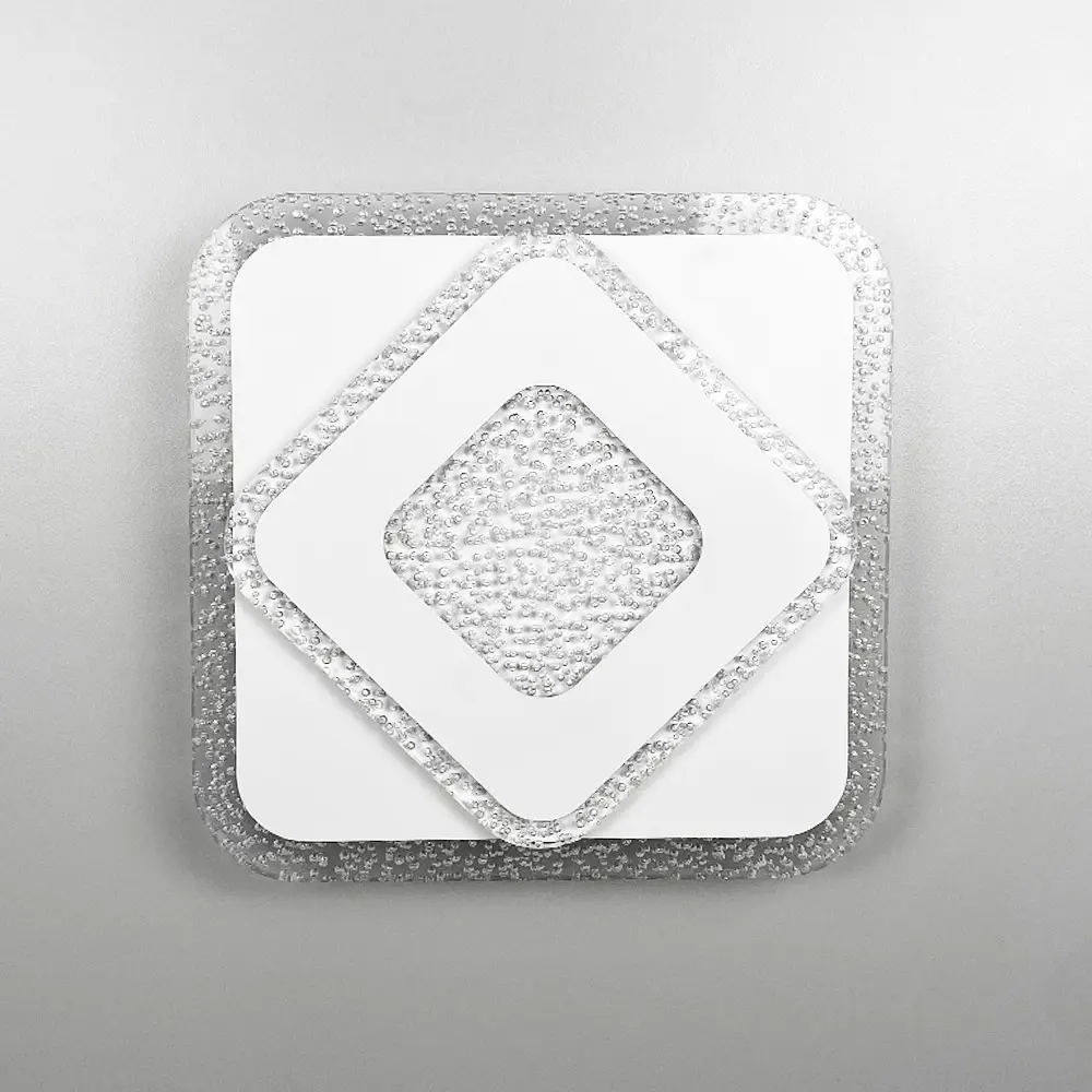 Стельовий або настінний світильник Ø 20 см з прозорим акрилом з бульбашками Line F 2230-200 Q WT - фото 7