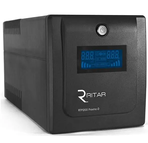Джерело безперебійного живлення Ritar 1200 ВА / 720 Вт / 7 А*ч (RTP1200D)