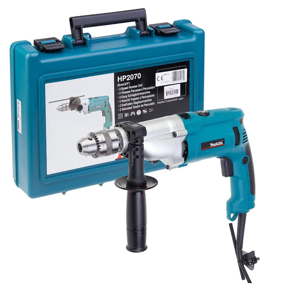 Дрель ударная Makita HP2070 1010 Вт - фото 2