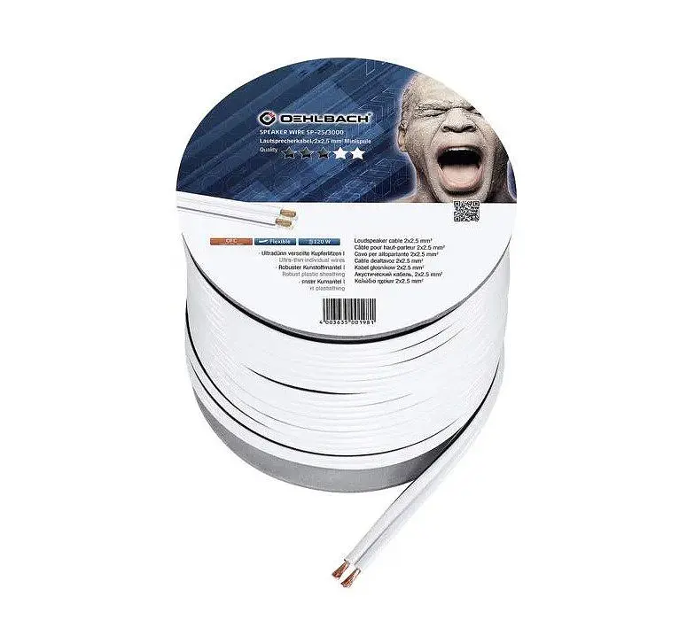 Акустический кабель 2х2,5 мм² Oehlbach Speaker Wire 25 White - фото 2