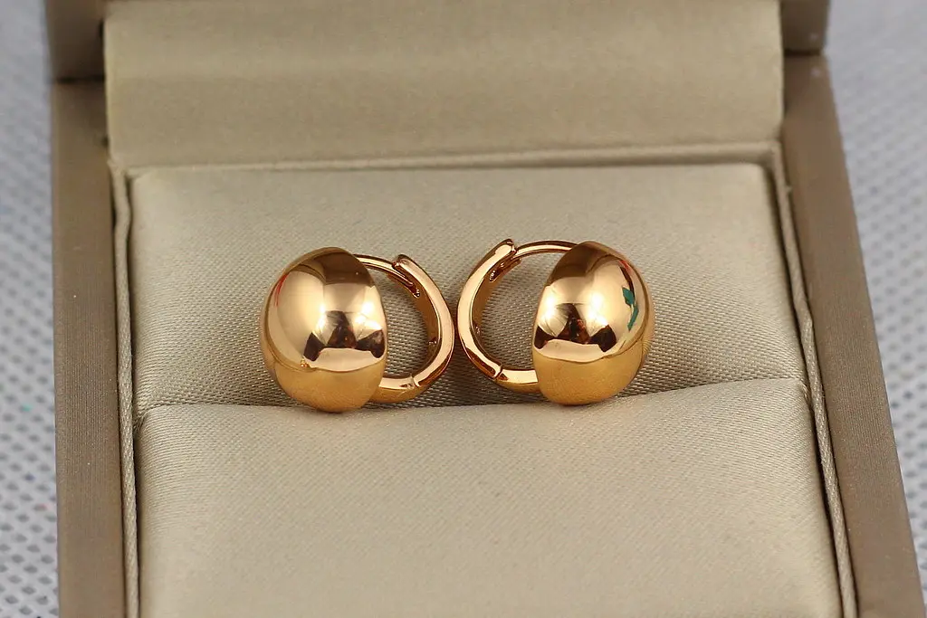 Сережки Xuping Jewelry кульки 12 мм золотисті - фото 2